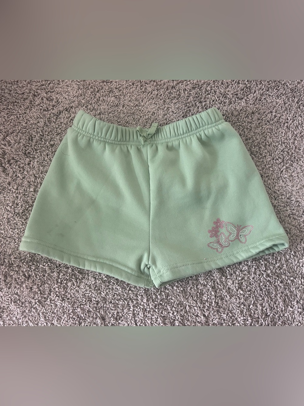 Girls' Mint Green Butterfly Shorts